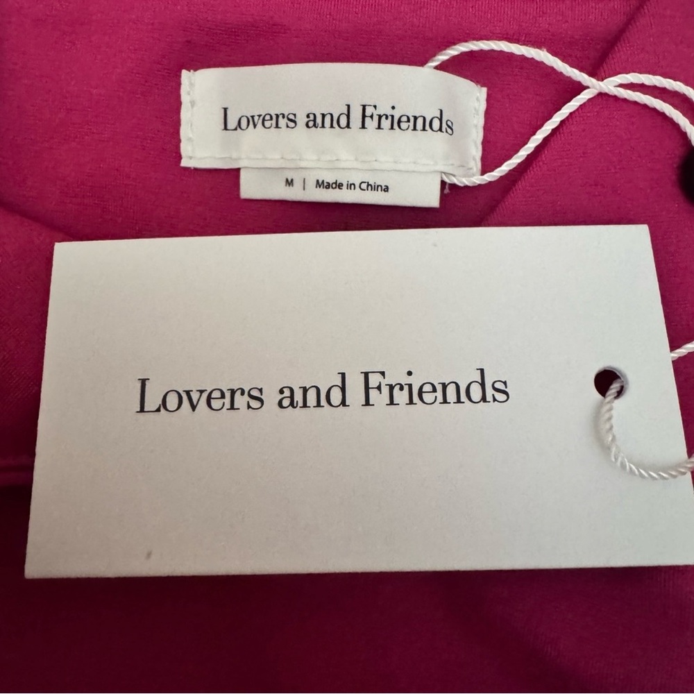 NWT! Lovers + Friends Lucie Midi Dress in Fuchsia Size Medium - Picture 2 of 13